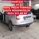 DACIA DUSTER Çeki demiri takma maliyeti fiyatı çeki demiri montajı projesi usta mühendislik ankara 05323118894